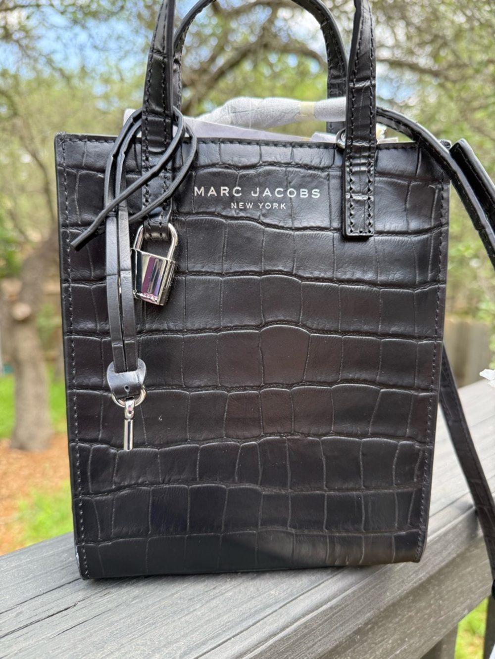 Marc Jacobs Black Mini Tote with Top Handles